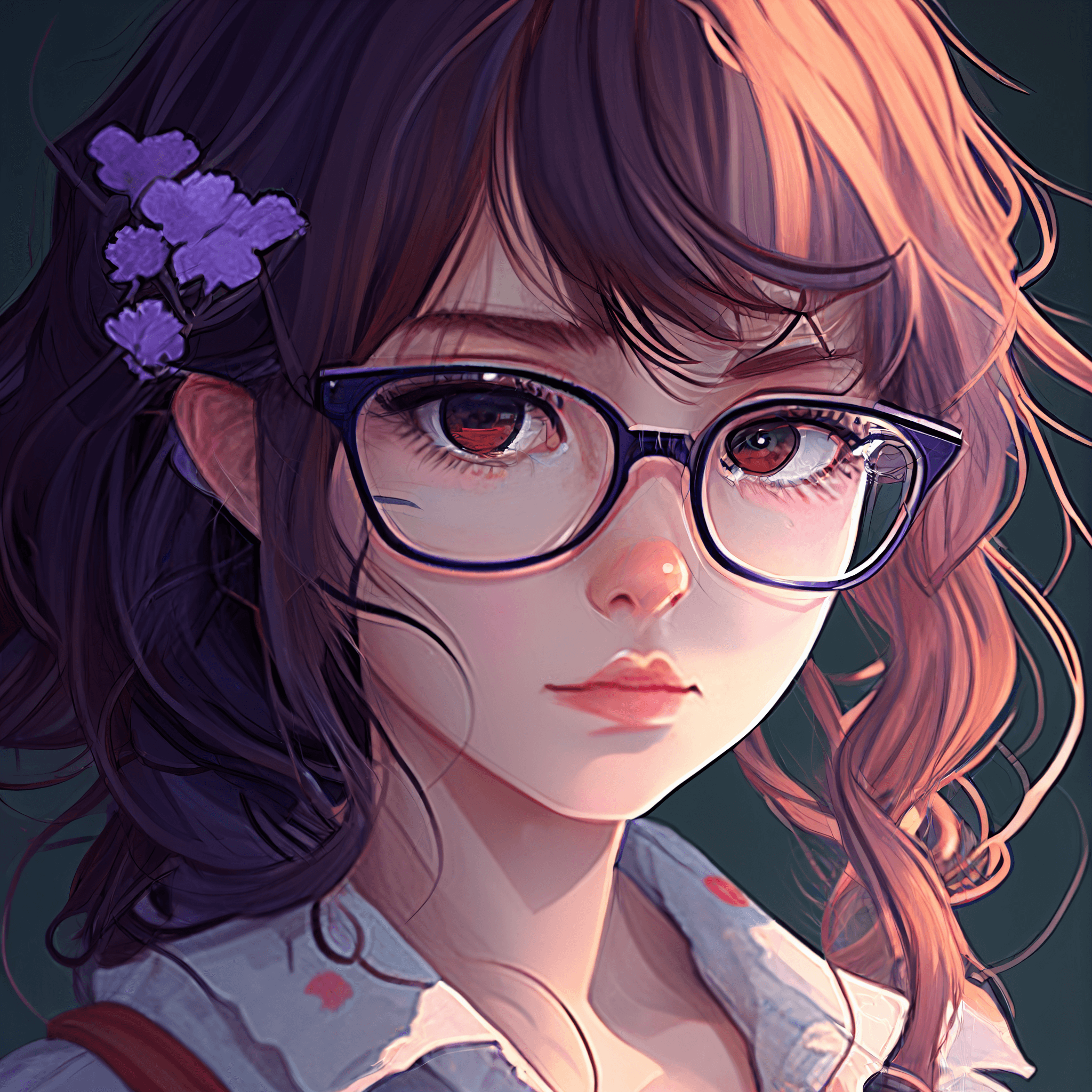 girl with glasses